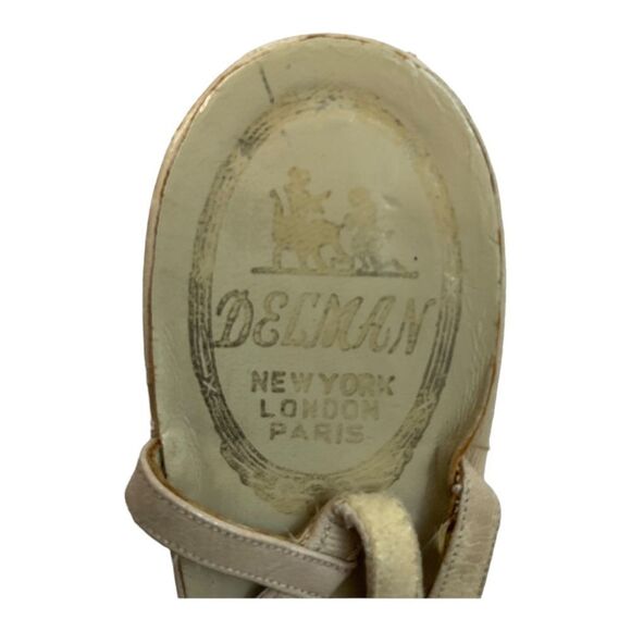 Delman Women’s Vintage Ivory slingback pumps Shoes . Size 9 - Picture 9 of 15